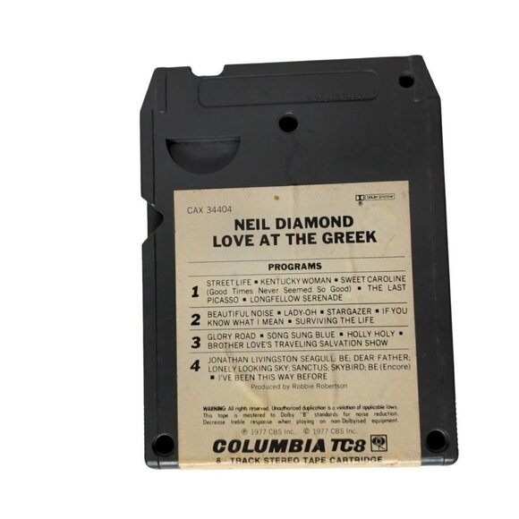Neil Diamond Love At The Greek (8-Track Tape, CAX 34404) - Picture 2 of 4